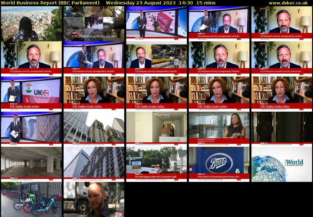 World Business Report (BBC Parliament) Wednesday 23 August 2023 14:30 - 14:45