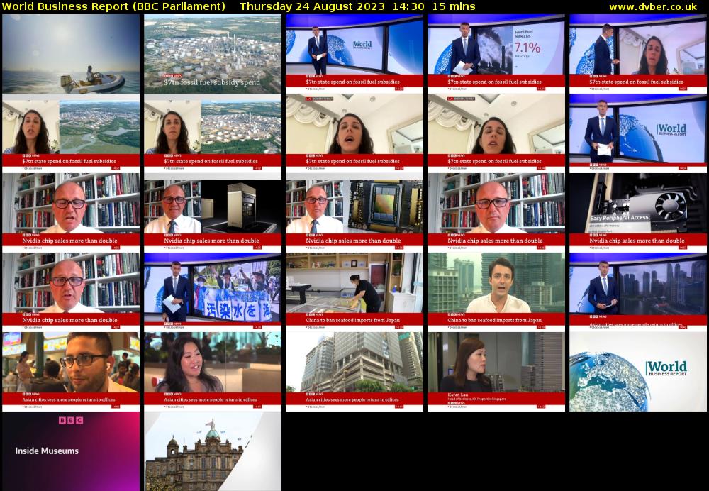 World Business Report (BBC Parliament) Thursday 24 August 2023 14:30 - 14:45