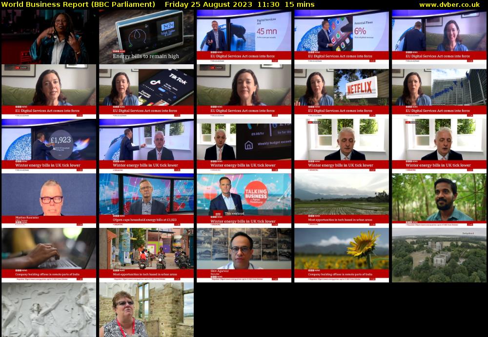 World Business Report (BBC Parliament) Friday 25 August 2023 11:30 - 11:45