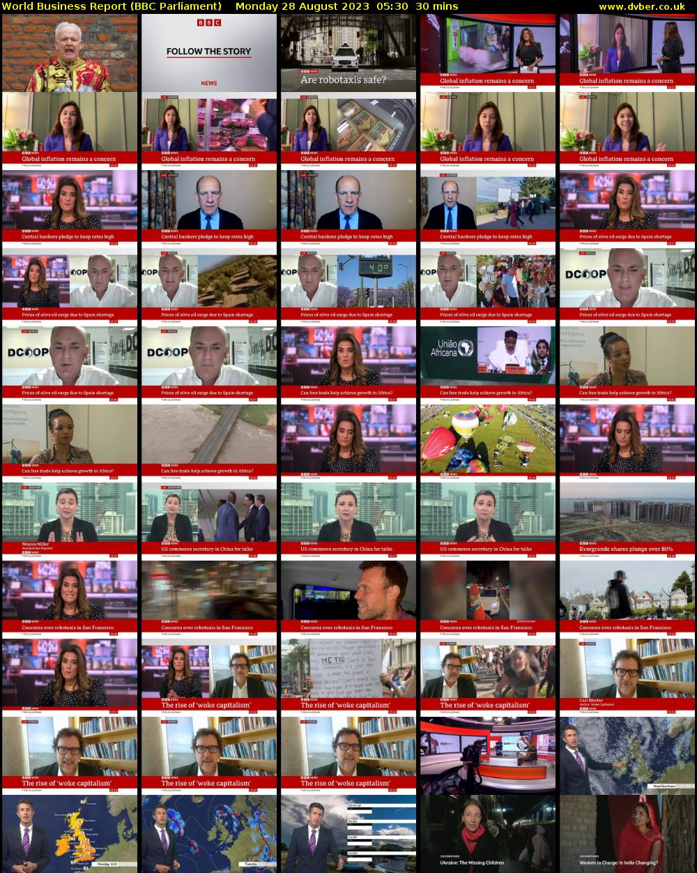 World Business Report (BBC Parliament) Monday 28 August 2023 05:30 - 06:00