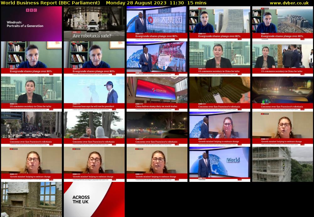 World Business Report (BBC Parliament) Monday 28 August 2023 11:30 - 11:45