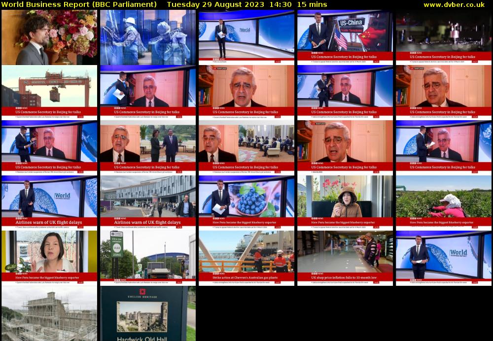 World Business Report (BBC Parliament) Tuesday 29 August 2023 14:30 - 14:45