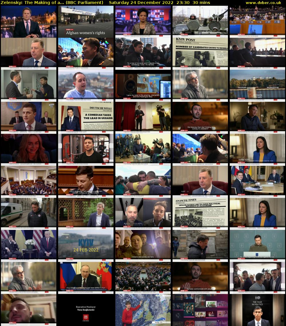Zelensky: The Making of a... (BBC Parliament) Saturday 24 December 2022 23:30 - 00:00