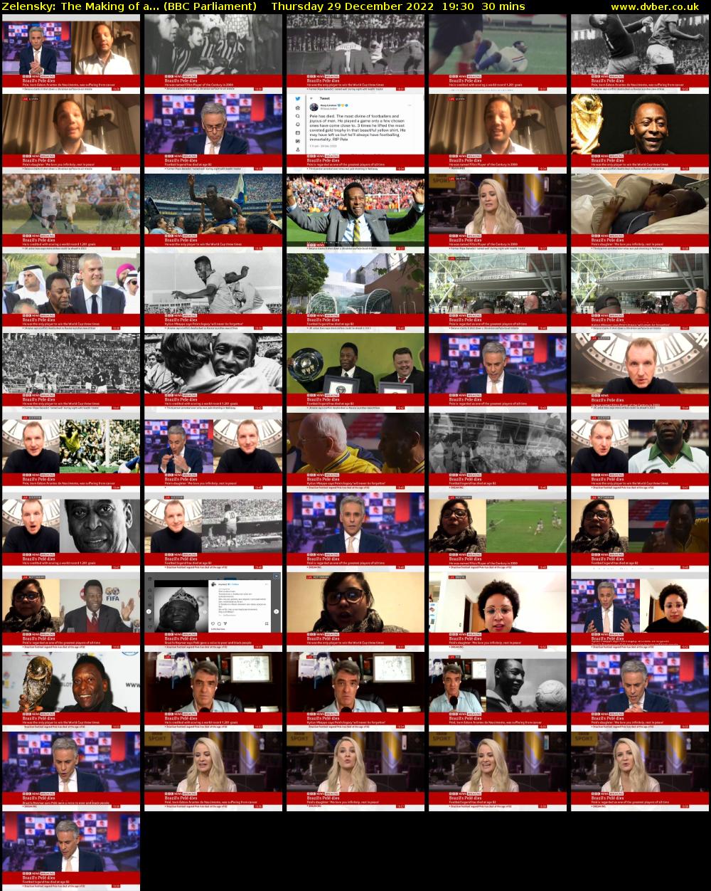 Zelensky: The Making of a... (BBC Parliament) Thursday 29 December 2022 19:30 - 20:00