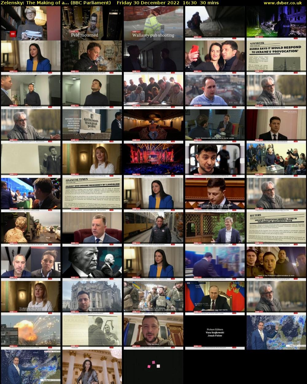 Zelensky: The Making of a... (BBC Parliament) Friday 30 December 2022 16:30 - 17:00