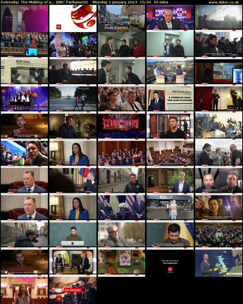 Zelensky: The Making of a... (BBC Parliament) Monday 2 January 2023 15:30 - 16:00