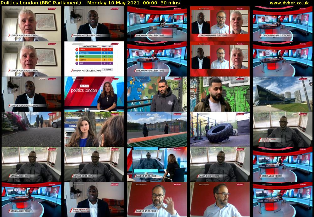 politics london (BBC Parliament) Monday 10 May 2021 00:00 - 00:30