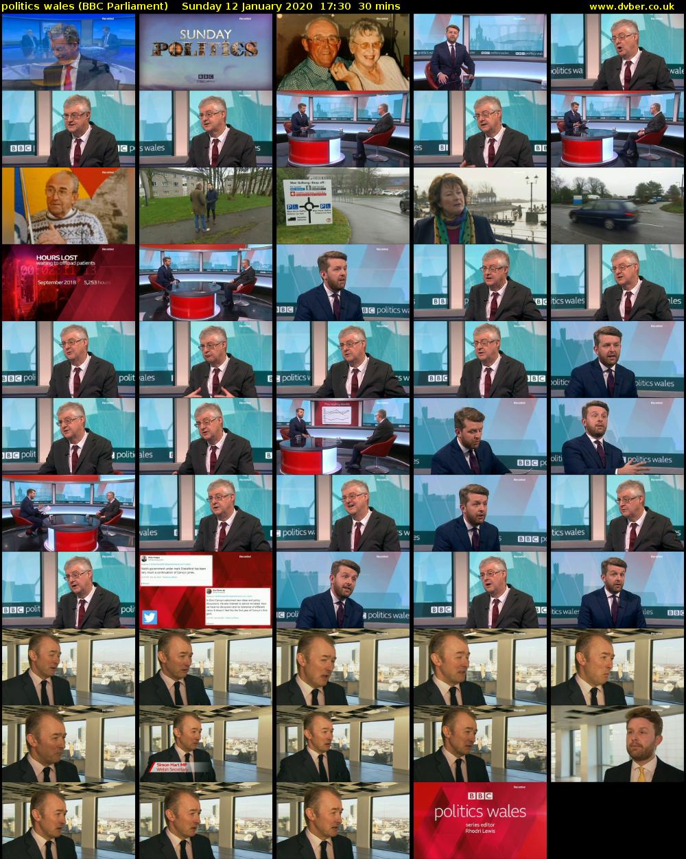 politics wales (BBC Parliament) Sunday 12 January 2020 17:30 - 18:00