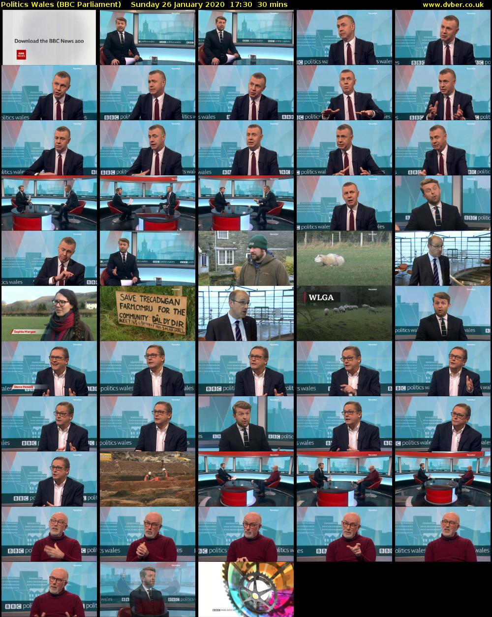 politics wales (BBC Parliament) Sunday 26 January 2020 17:30 - 18:00