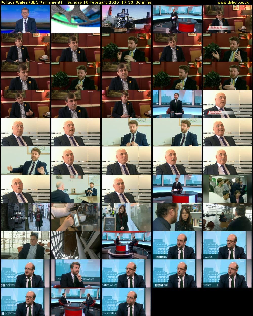 politics wales (BBC Parliament) Sunday 16 February 2020 17:30 - 18:00