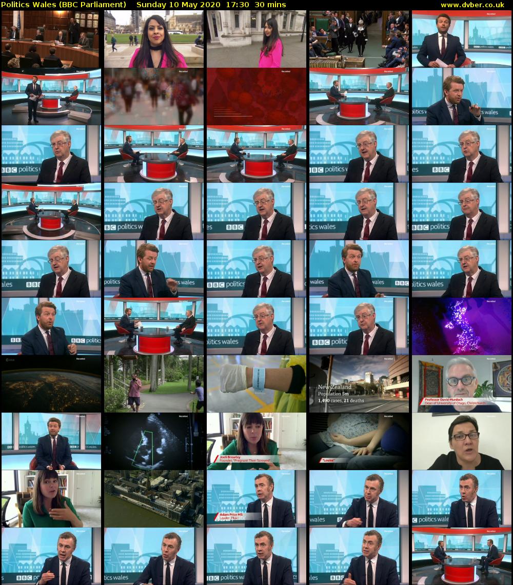 politics wales (BBC Parliament) Sunday 10 May 2020 17:30 - 18:00