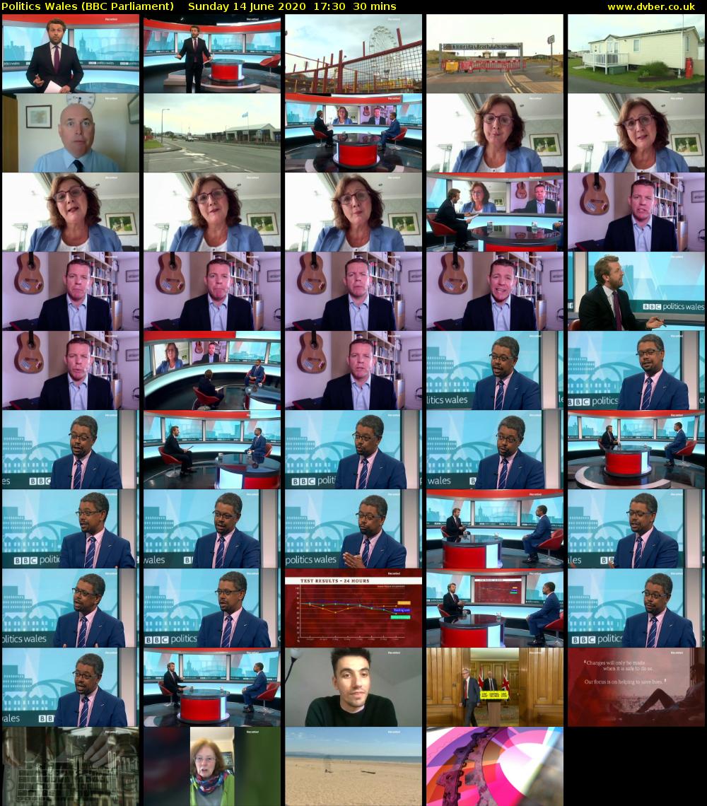 politics wales (BBC Parliament) Sunday 14 June 2020 17:30 - 18:00