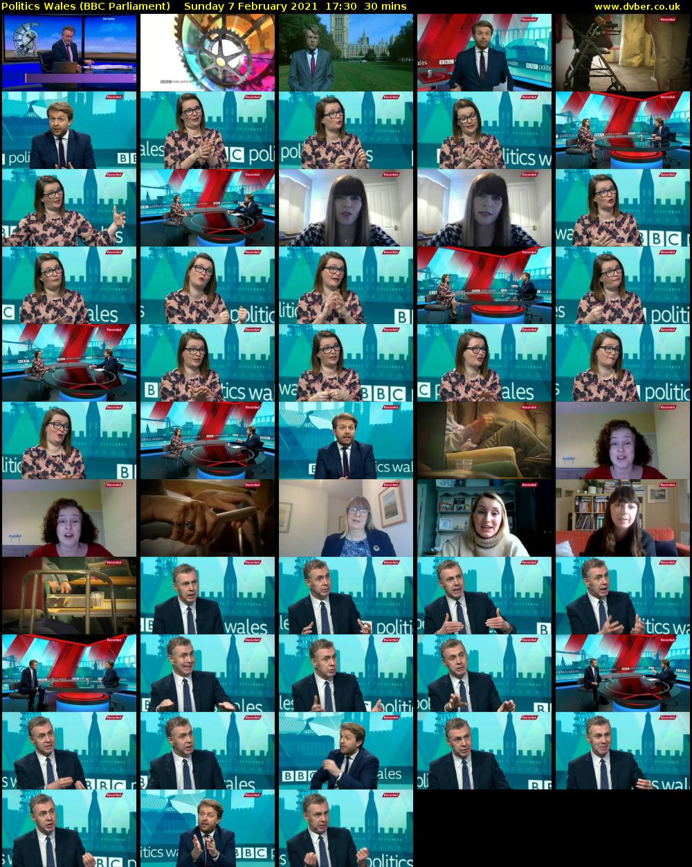 politics wales (BBC Parliament) Sunday 7 February 2021 17:30 - 18:00