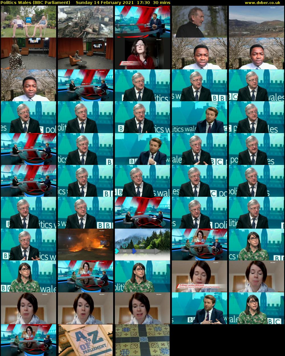 politics wales (BBC Parliament) Sunday 14 February 2021 17:30 - 18:00