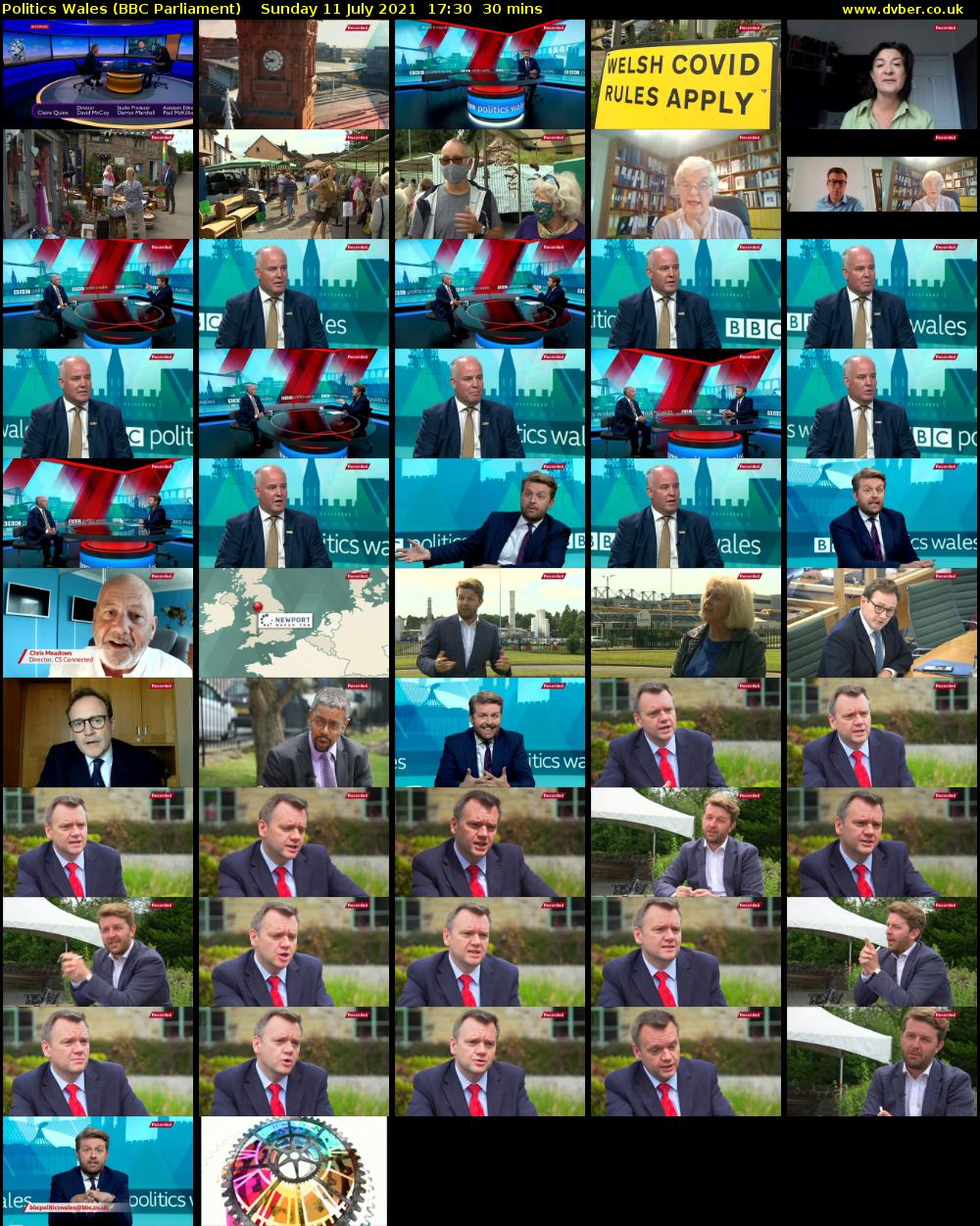 politics wales (BBC Parliament) Sunday 11 July 2021 17:30 - 18:00