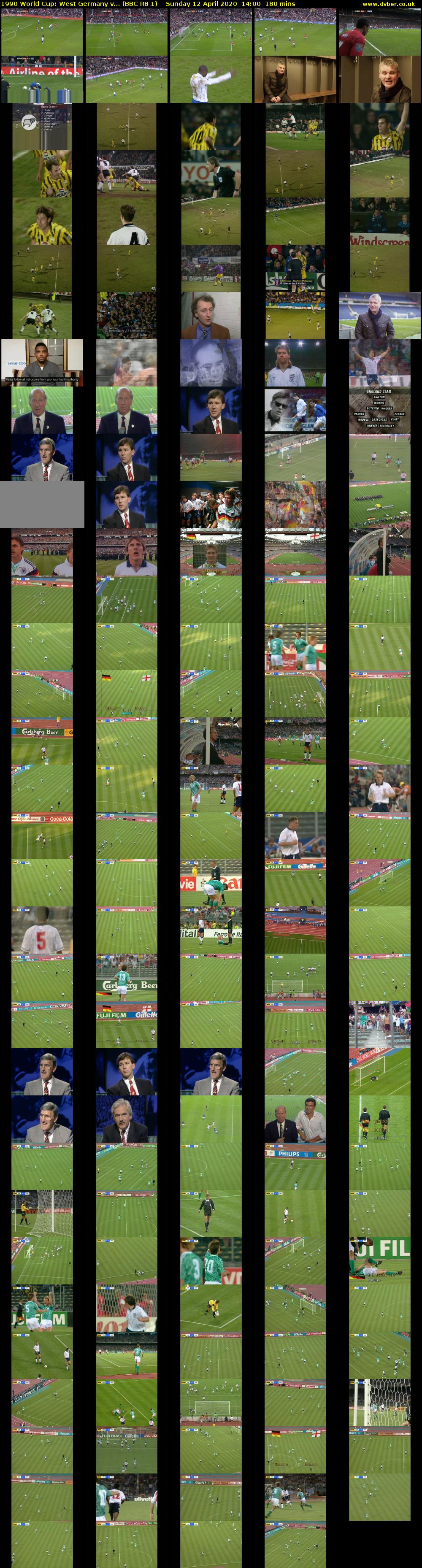 1990 World Cup: West Germany v... (BBC RB 1) Sunday 12 April 2020 14:00 - 17:00