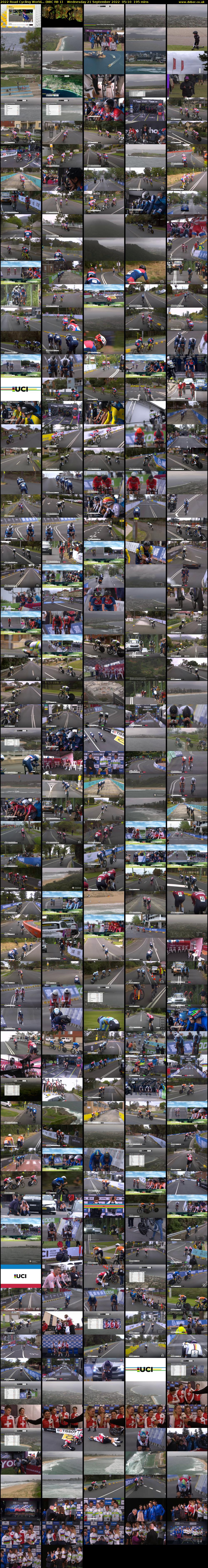 2022 Road Cycling World... (BBC RB 1) Wednesday 21 September 2022 05:10 - 08:25