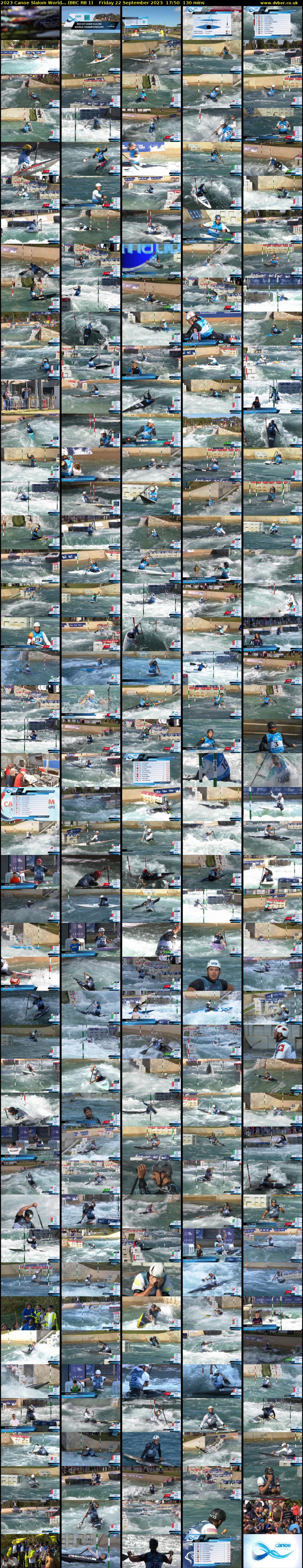 2023 Canoe Slalom World... (BBC RB 1) Friday 22 September 2023 17:50 - 20:00
