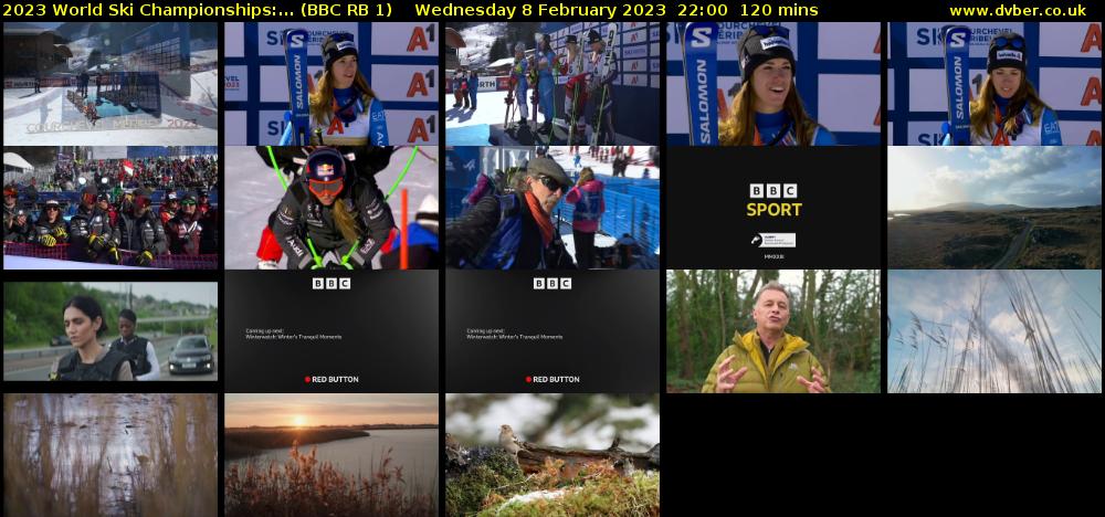 2023 World Ski Championships:... (BBC RB 1) Wednesday 8 February 2023 22:00 - 00:00
