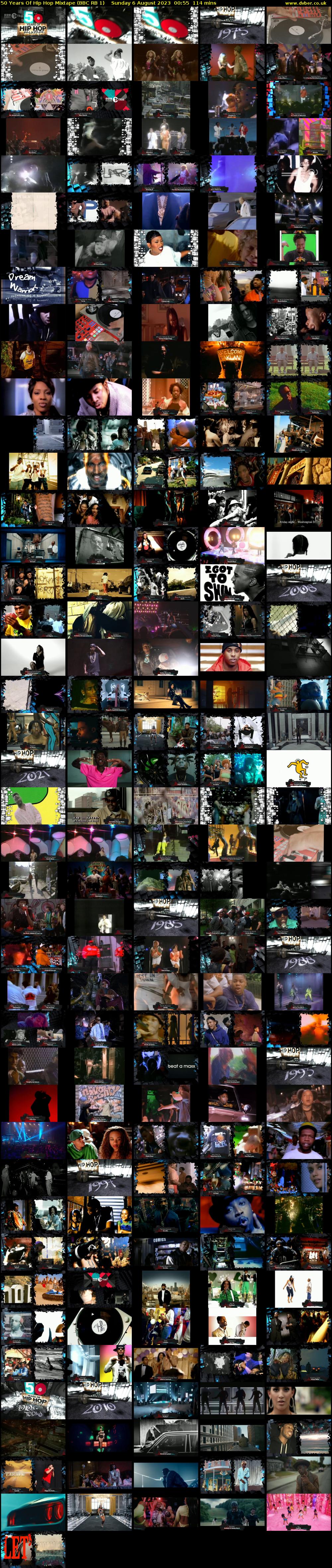 50 Years Of Hip Hop Mixtape (BBC RB 1) Sunday 6 August 2023 00:55 - 02:49