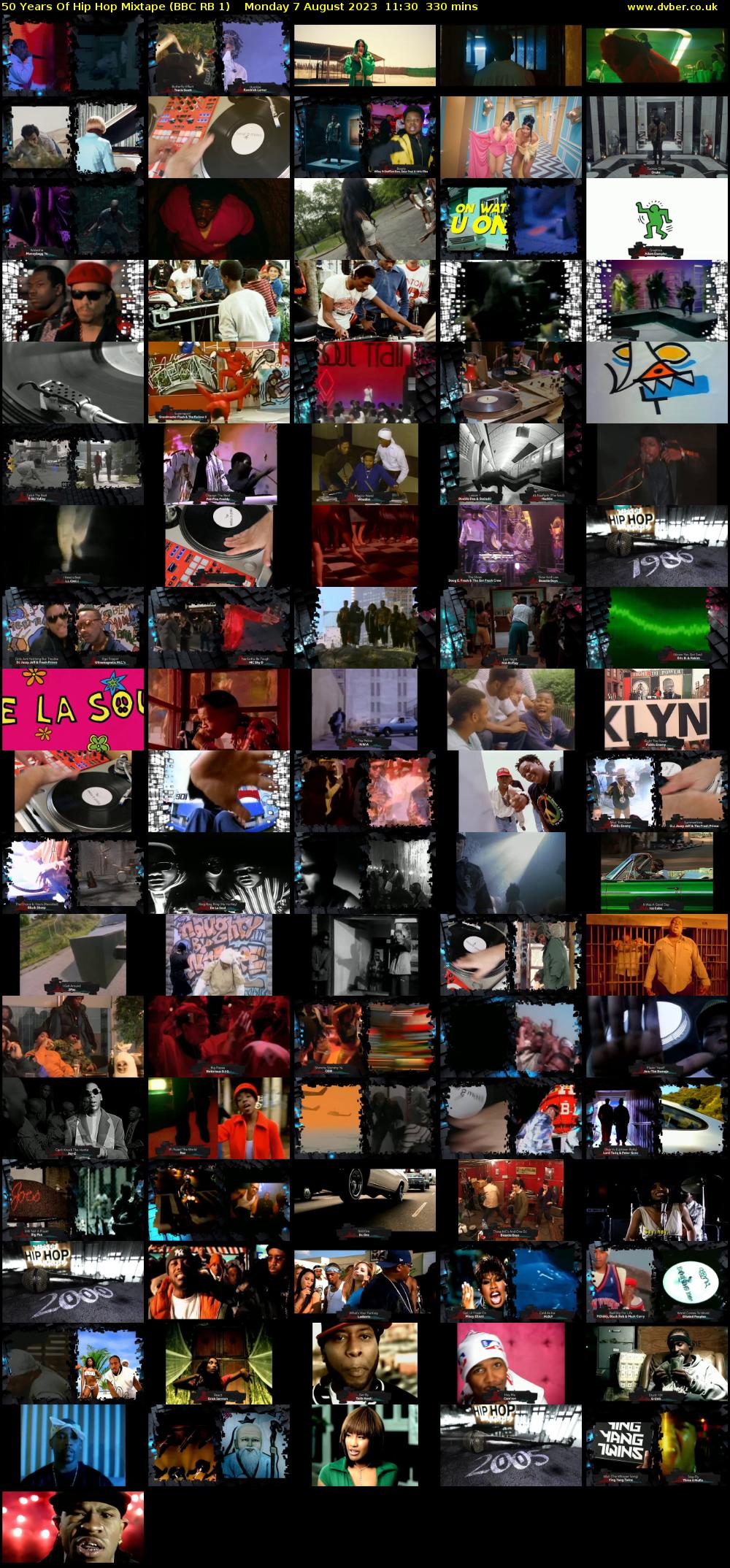 50 Years Of Hip Hop Mixtape (BBC RB 1) Monday 7 August 2023 11:30 - 17:00
