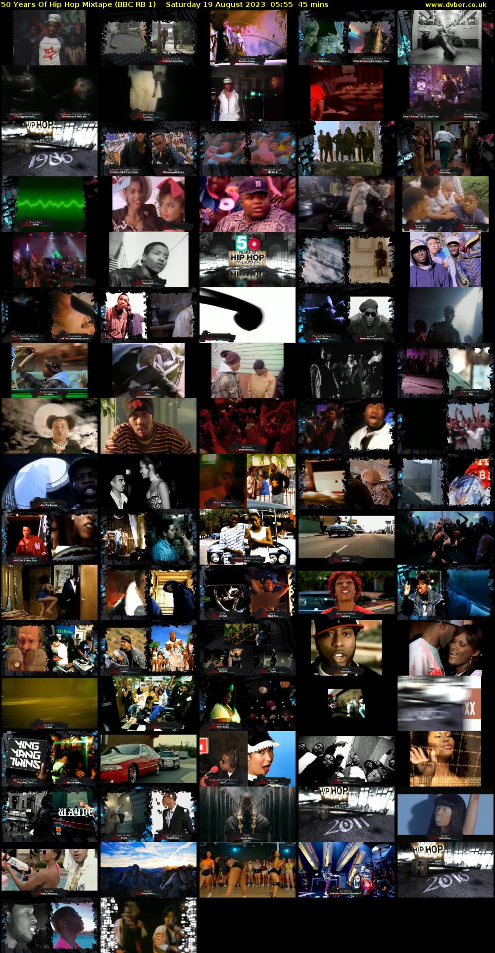 50 Years Of Hip Hop Mixtape (BBC RB 1) Saturday 19 August 2023 05:55 - 06:40