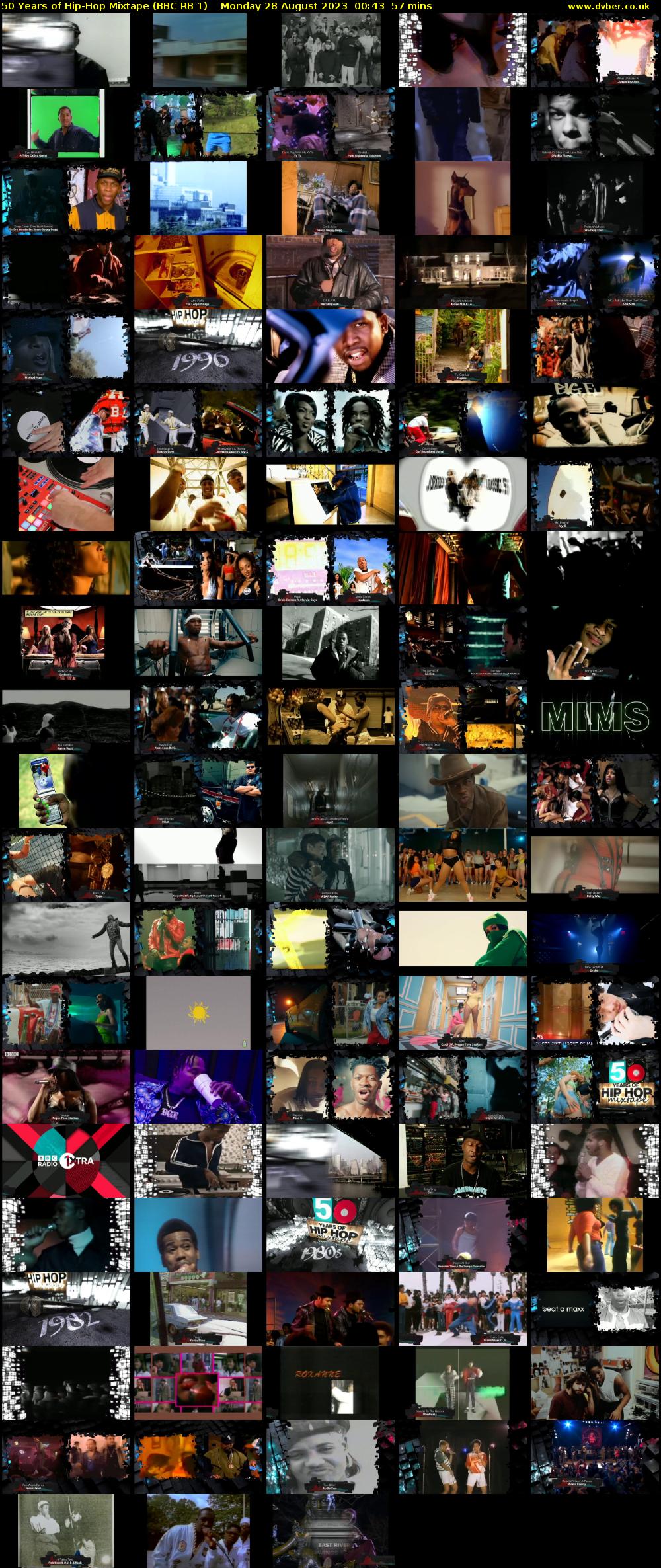 50 Years of Hip-Hop Mixtape (BBC RB 1) Monday 28 August 2023 00:43 - 01:40