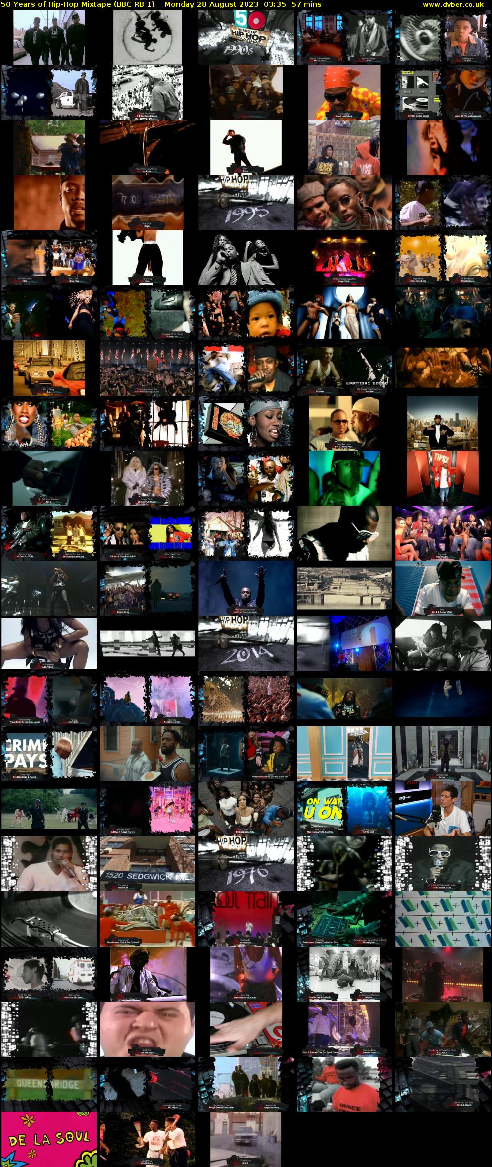 50 Years of Hip-Hop Mixtape (BBC RB 1) Monday 28 August 2023 03:35 - 04:32