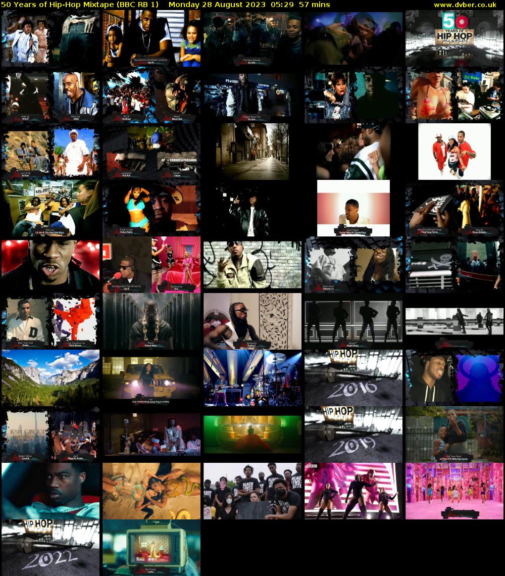 50 Years of Hip-Hop Mixtape (BBC RB 1) Monday 28 August 2023 05:29 - 06:26