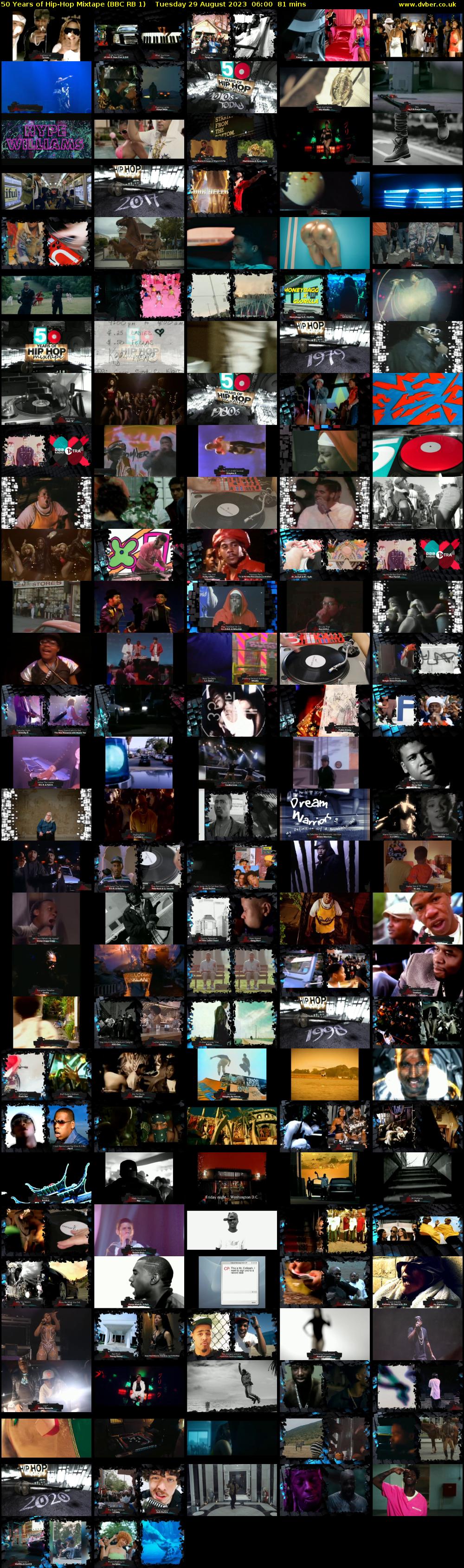 50 Years of Hip-Hop Mixtape (BBC RB 1) Tuesday 29 August 2023 06:00 - 07:21