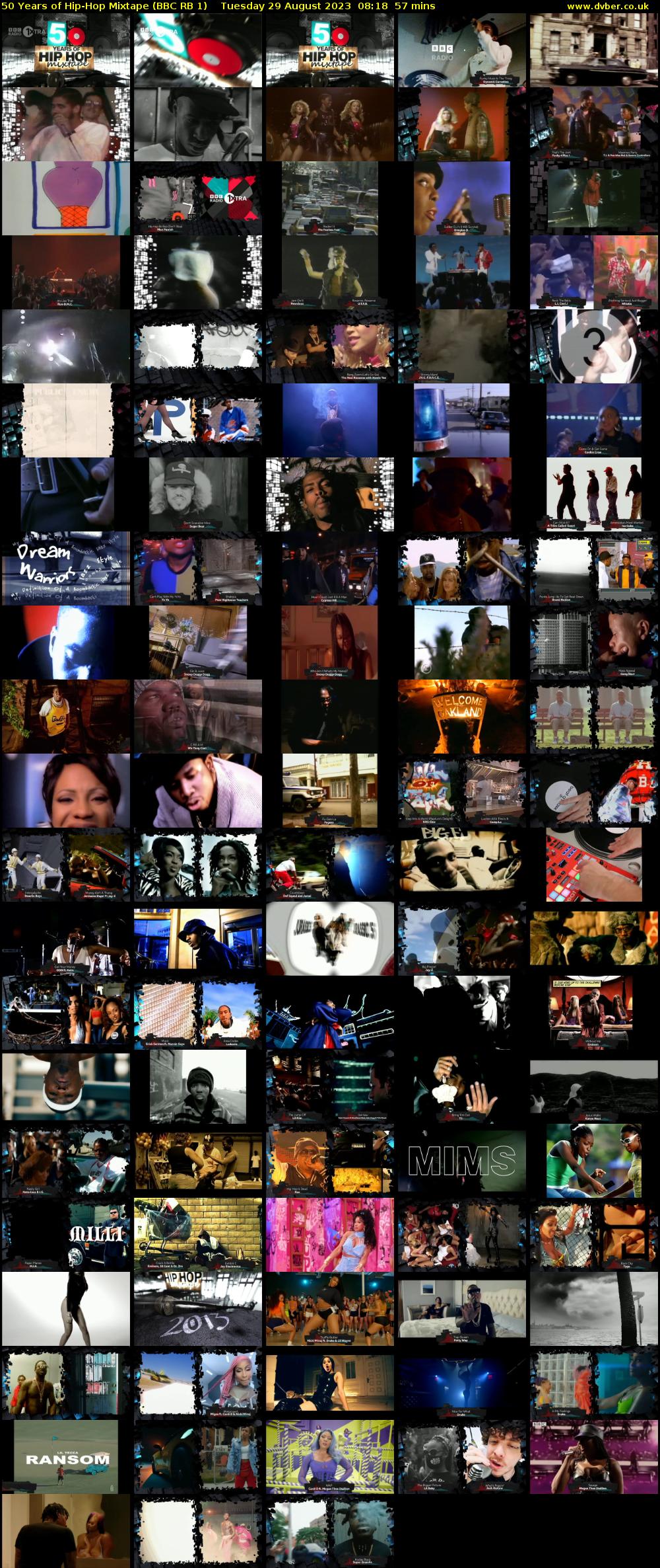 50 Years of Hip-Hop Mixtape (BBC RB 1) Tuesday 29 August 2023 08:18 - 09:15