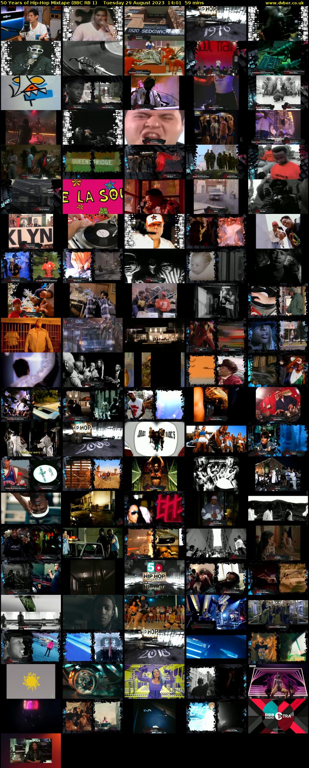 50 Years of Hip-Hop Mixtape (BBC RB 1) Tuesday 29 August 2023 14:01 - 15:00