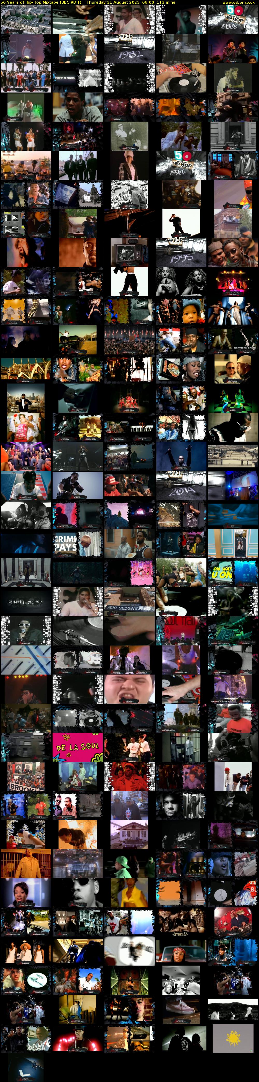 50 Years of Hip-Hop Mixtape (BBC RB 1) Thursday 31 August 2023 06:00 - 07:53