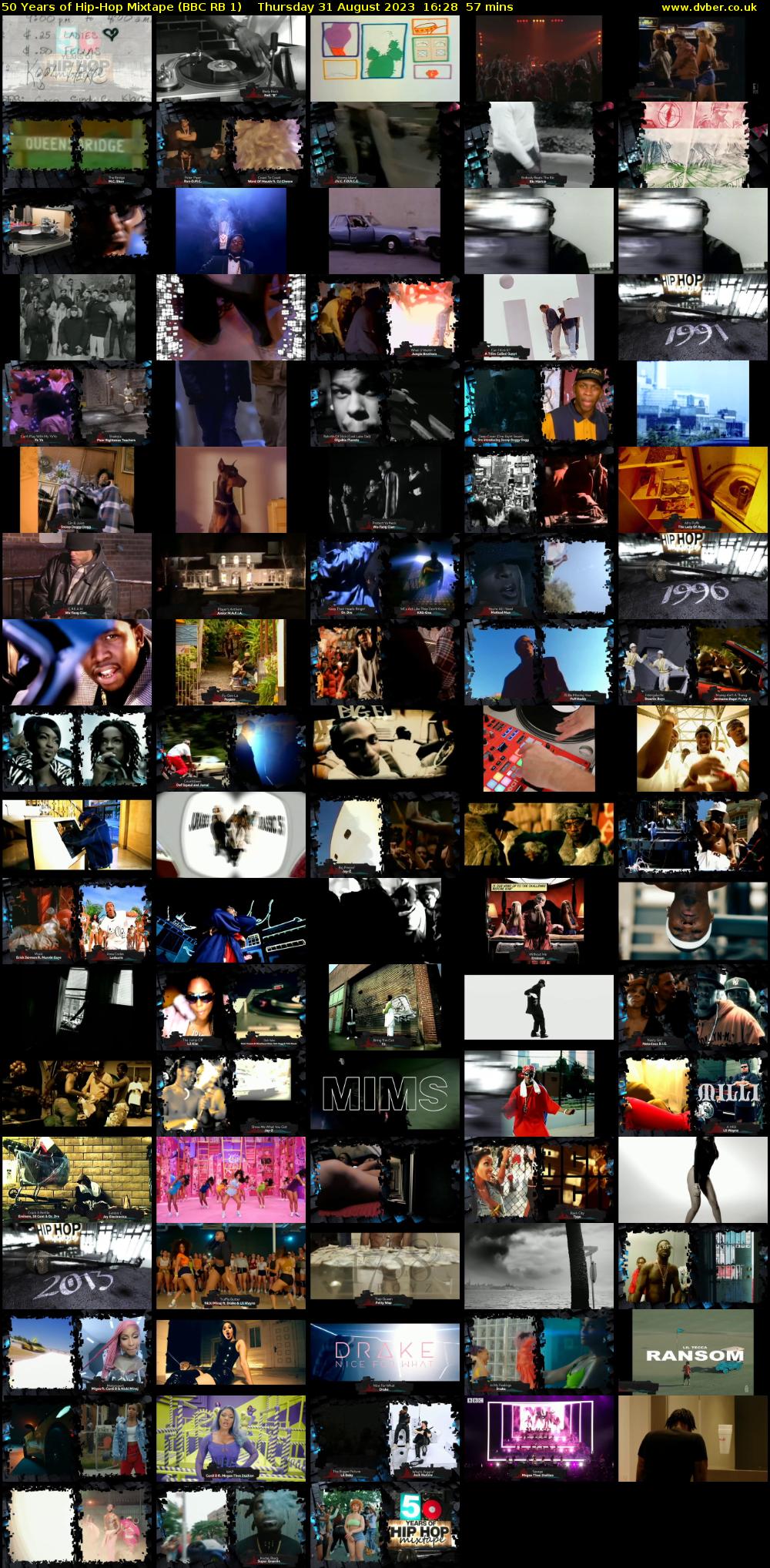 50 Years of Hip-Hop Mixtape (BBC RB 1) Thursday 31 August 2023 16:28 - 17:25
