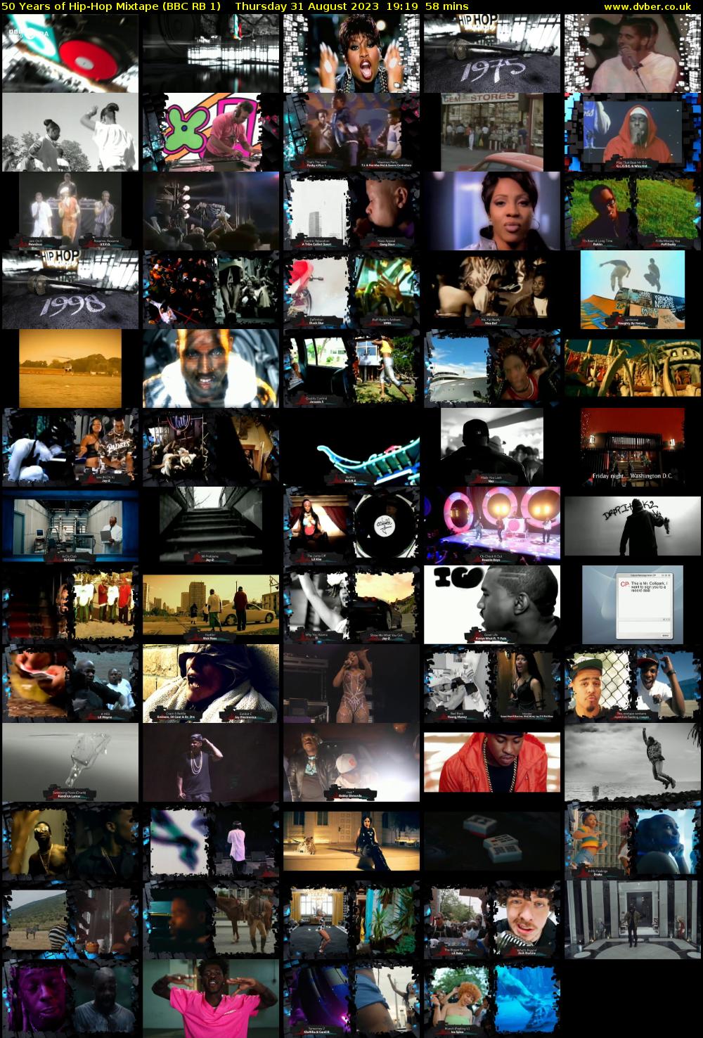 50 Years of Hip-Hop Mixtape (BBC RB 1) Thursday 31 August 2023 19:19 - 20:17