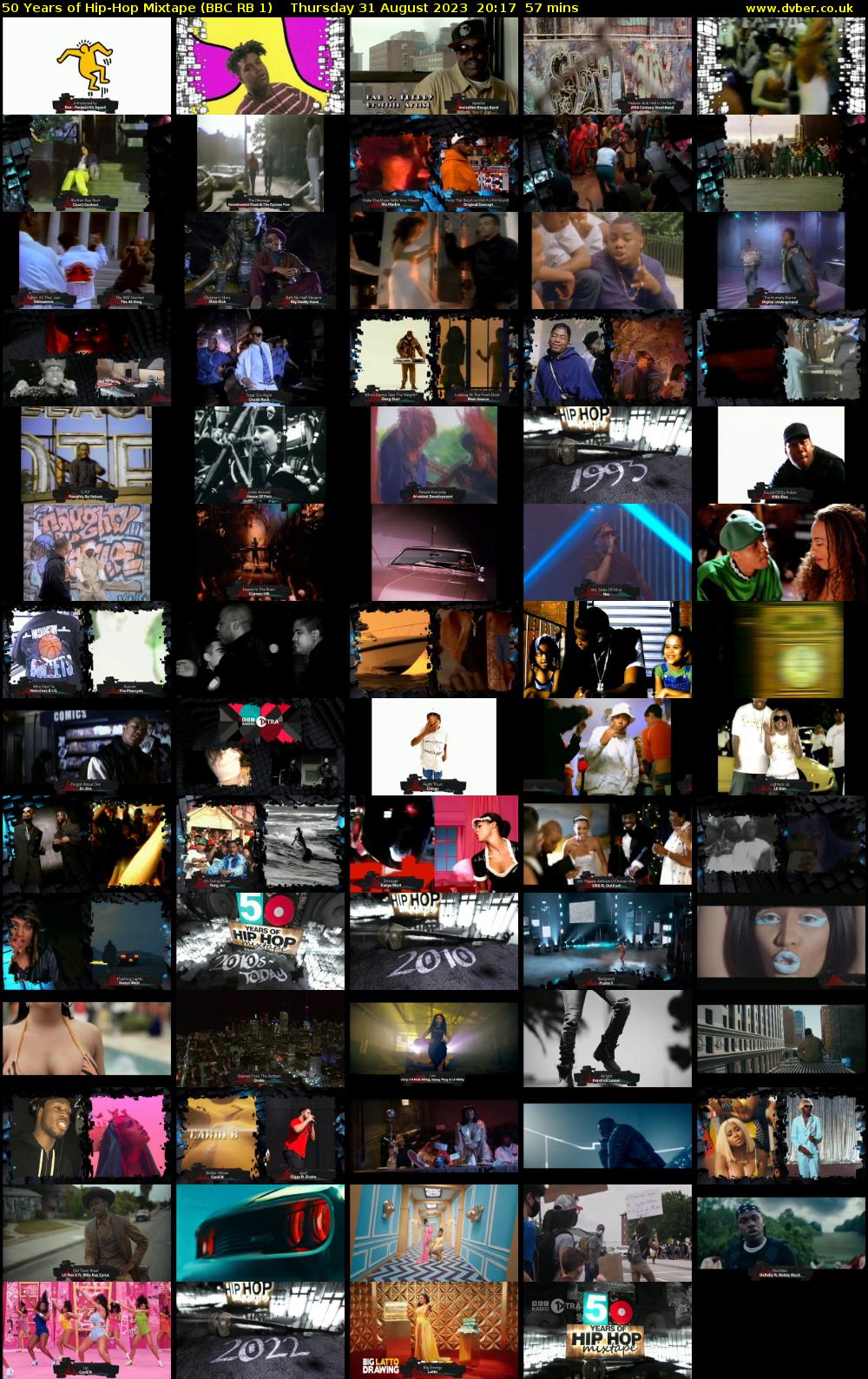 50 Years of Hip-Hop Mixtape (BBC RB 1) Thursday 31 August 2023 20:17 - 21:14
