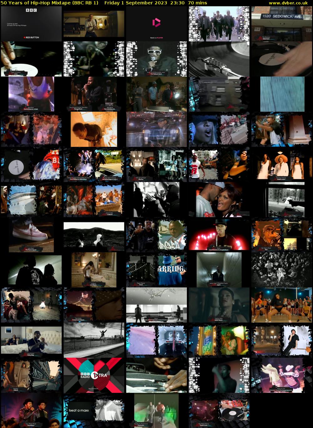 50 Years of Hip-Hop Mixtape (BBC RB 1) Friday 1 September 2023 23:30 - 00:40