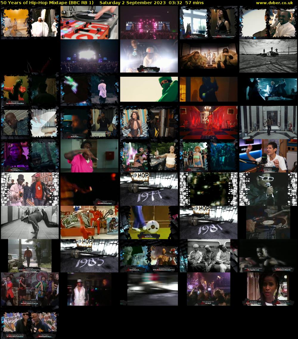 50 Years of Hip-Hop Mixtape (BBC RB 1) Saturday 2 September 2023 03:32 - 04:29