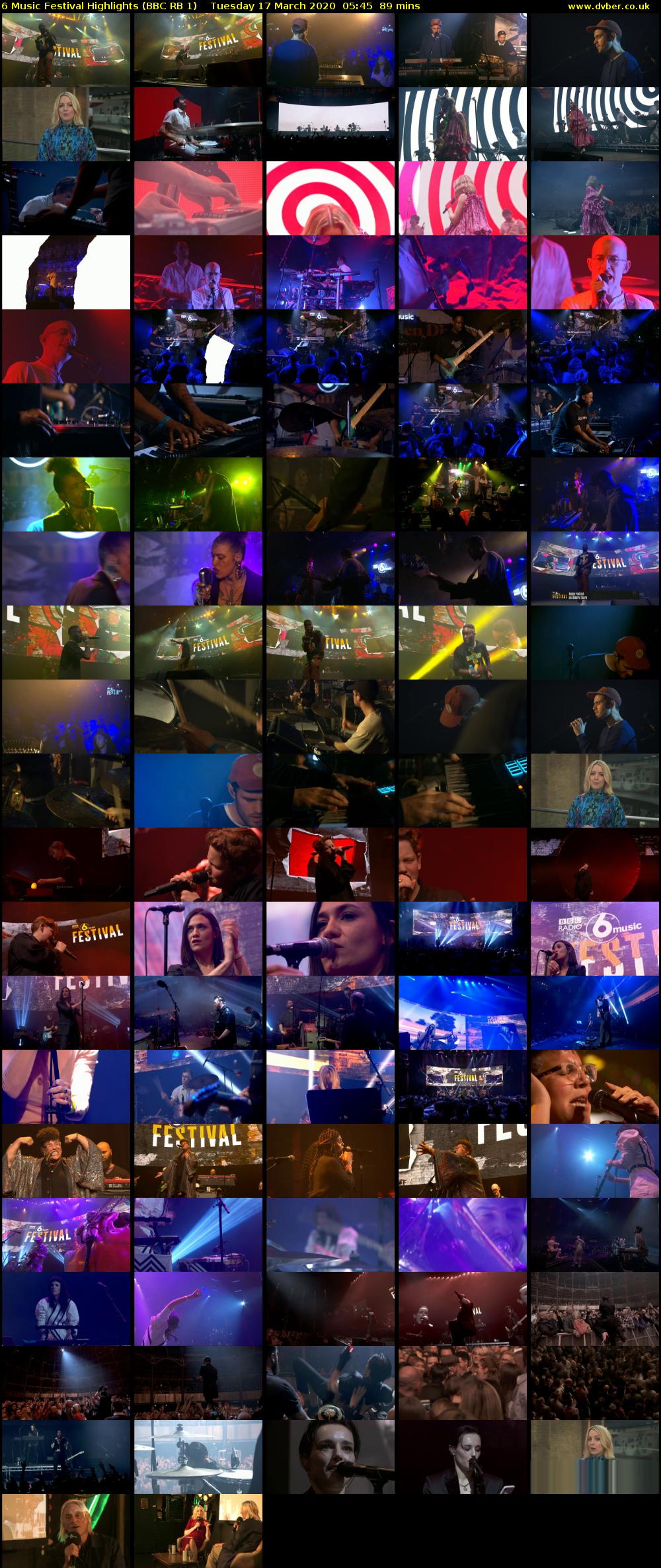 6 Music Festival Highlights (BBC RB 1) Tuesday 17 March 2020 05:45 - 07:14