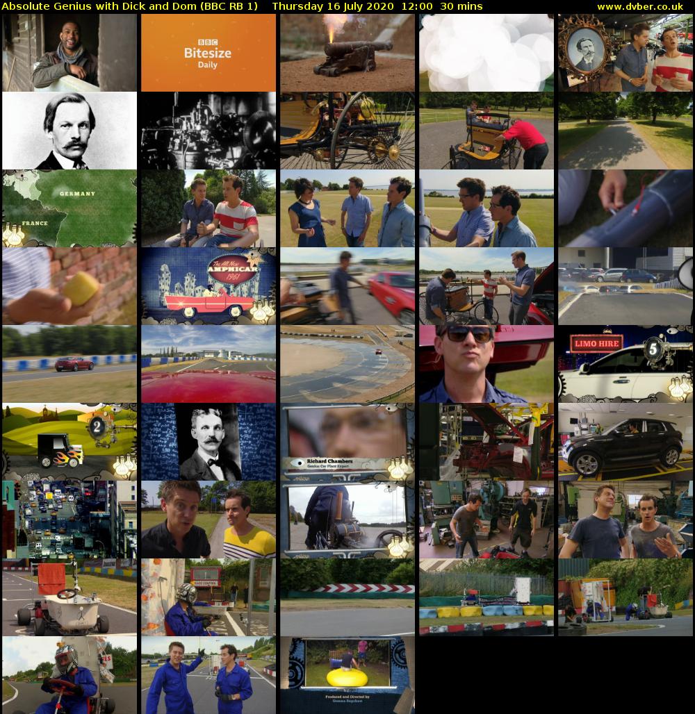 Absolute Genius with Dick and Dom (BBC RB 1) Thursday 16 July 2020 12:00 - 12:30