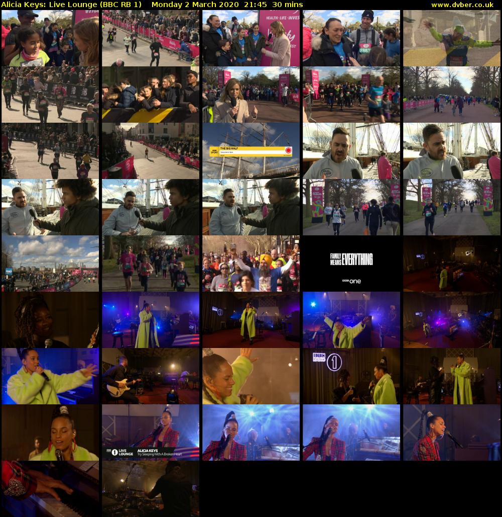 Alicia Keys: Live Lounge (BBC RB 1) Monday 2 March 2020 21:45 - 22:15