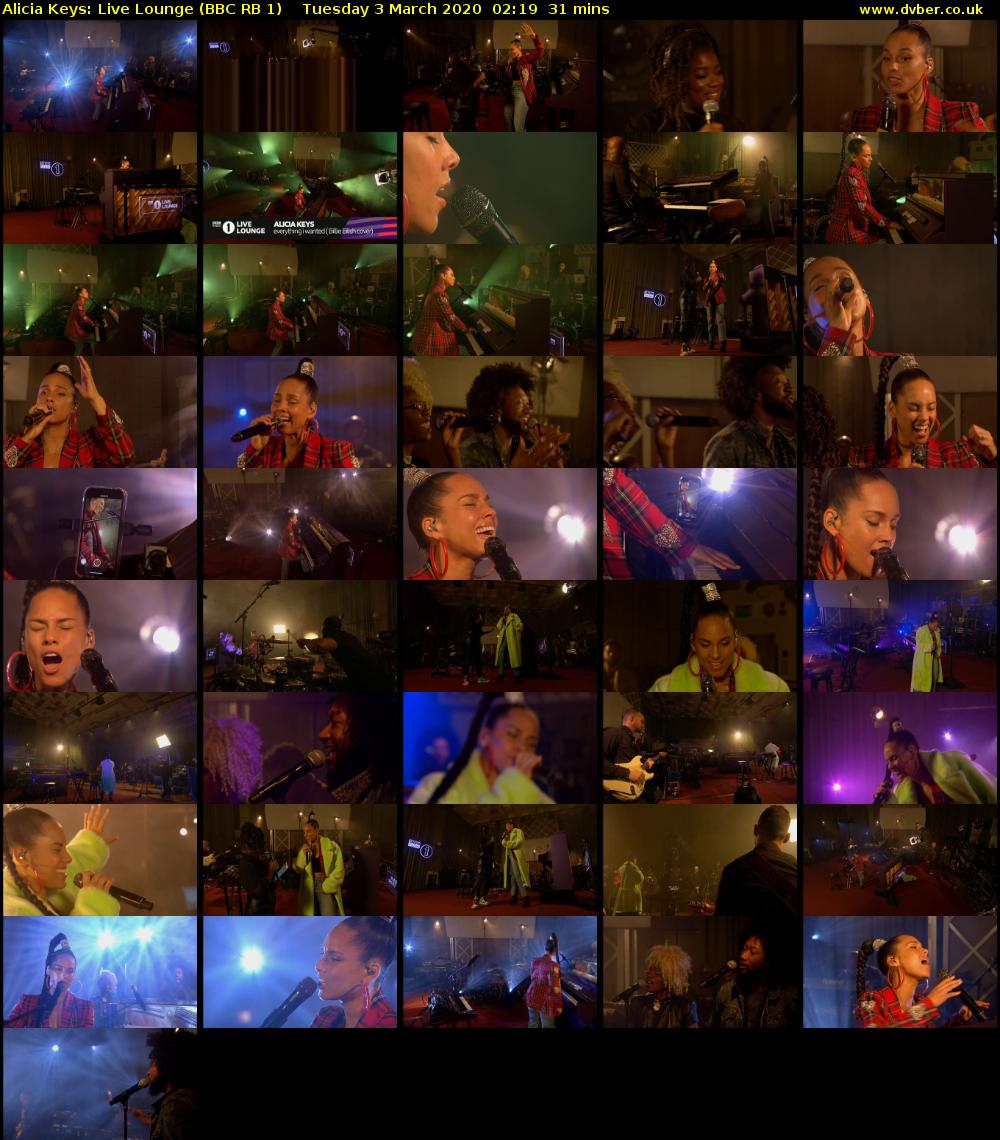 Alicia Keys: Live Lounge (BBC RB 1) Tuesday 3 March 2020 02:19 - 02:50