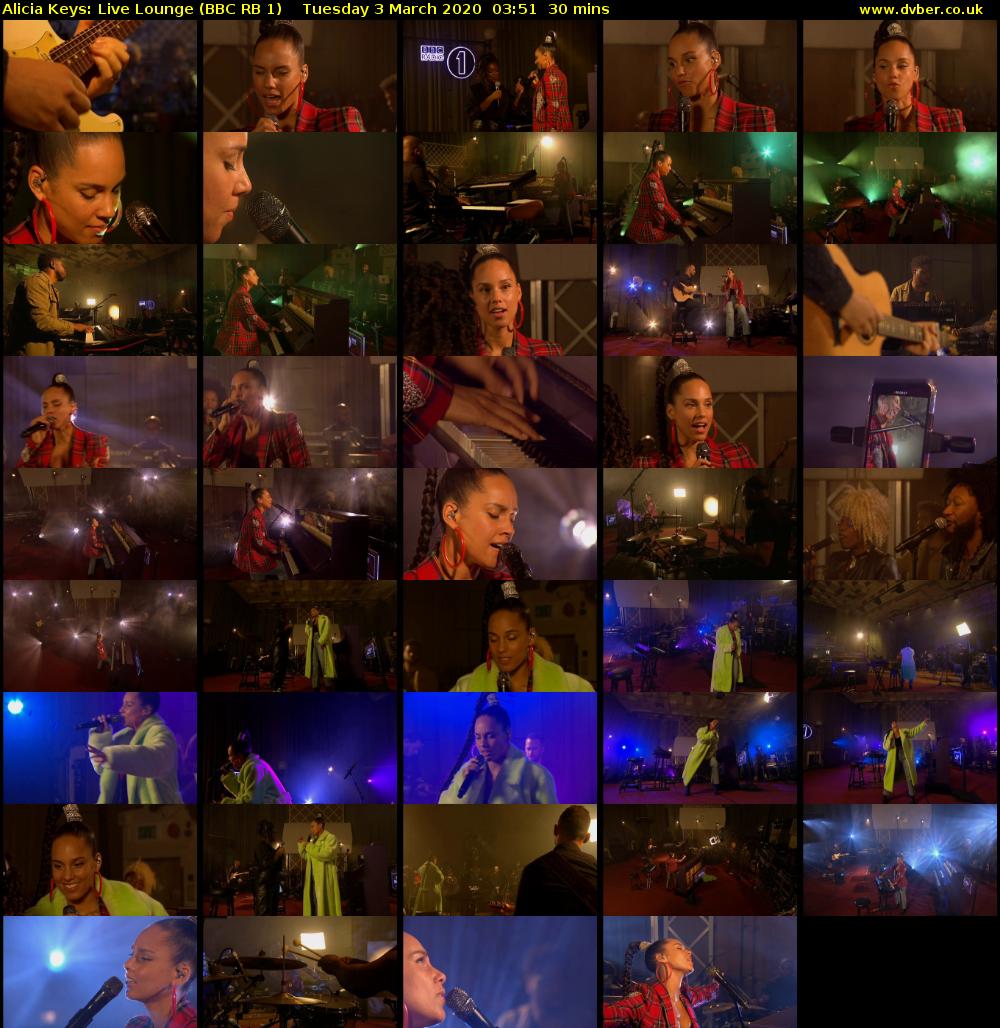 Alicia Keys: Live Lounge (BBC RB 1) Tuesday 3 March 2020 03:51 - 04:21