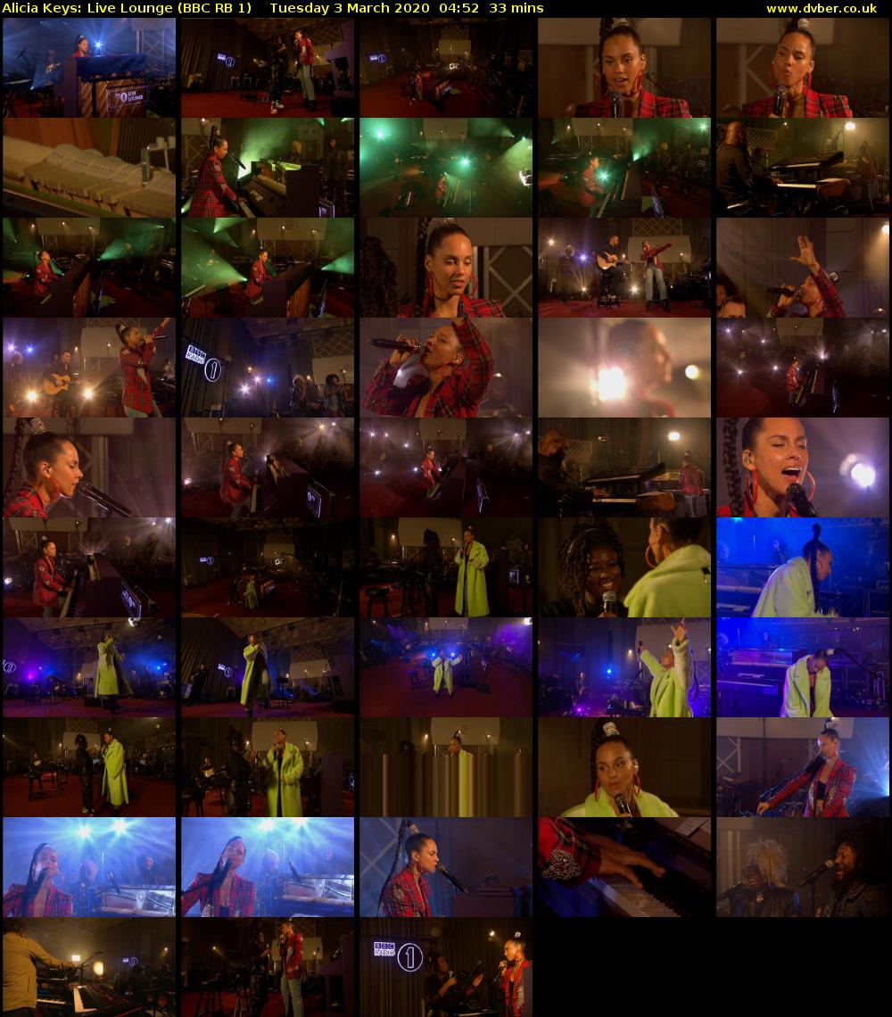 Alicia Keys: Live Lounge (BBC RB 1) Tuesday 3 March 2020 04:52 - 05:25