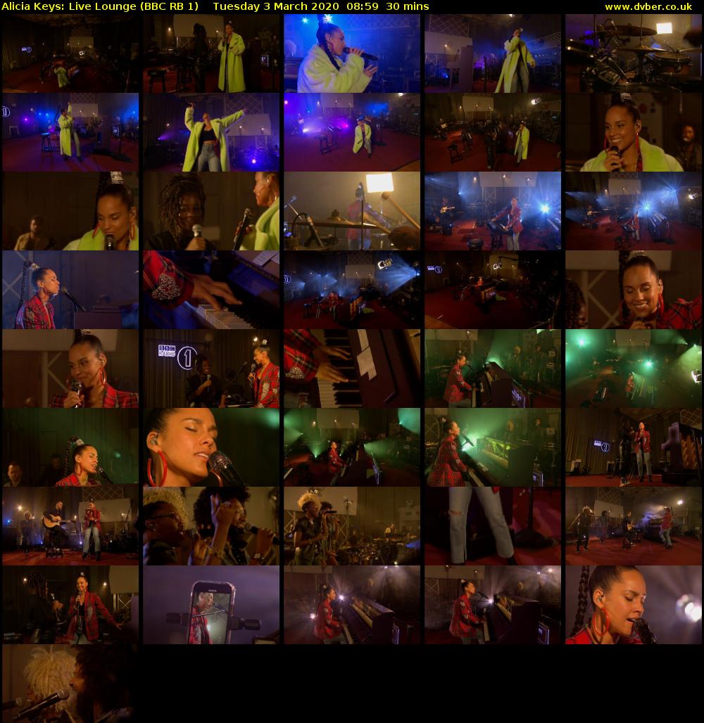 Alicia Keys: Live Lounge (BBC RB 1) Tuesday 3 March 2020 08:59 - 09:29