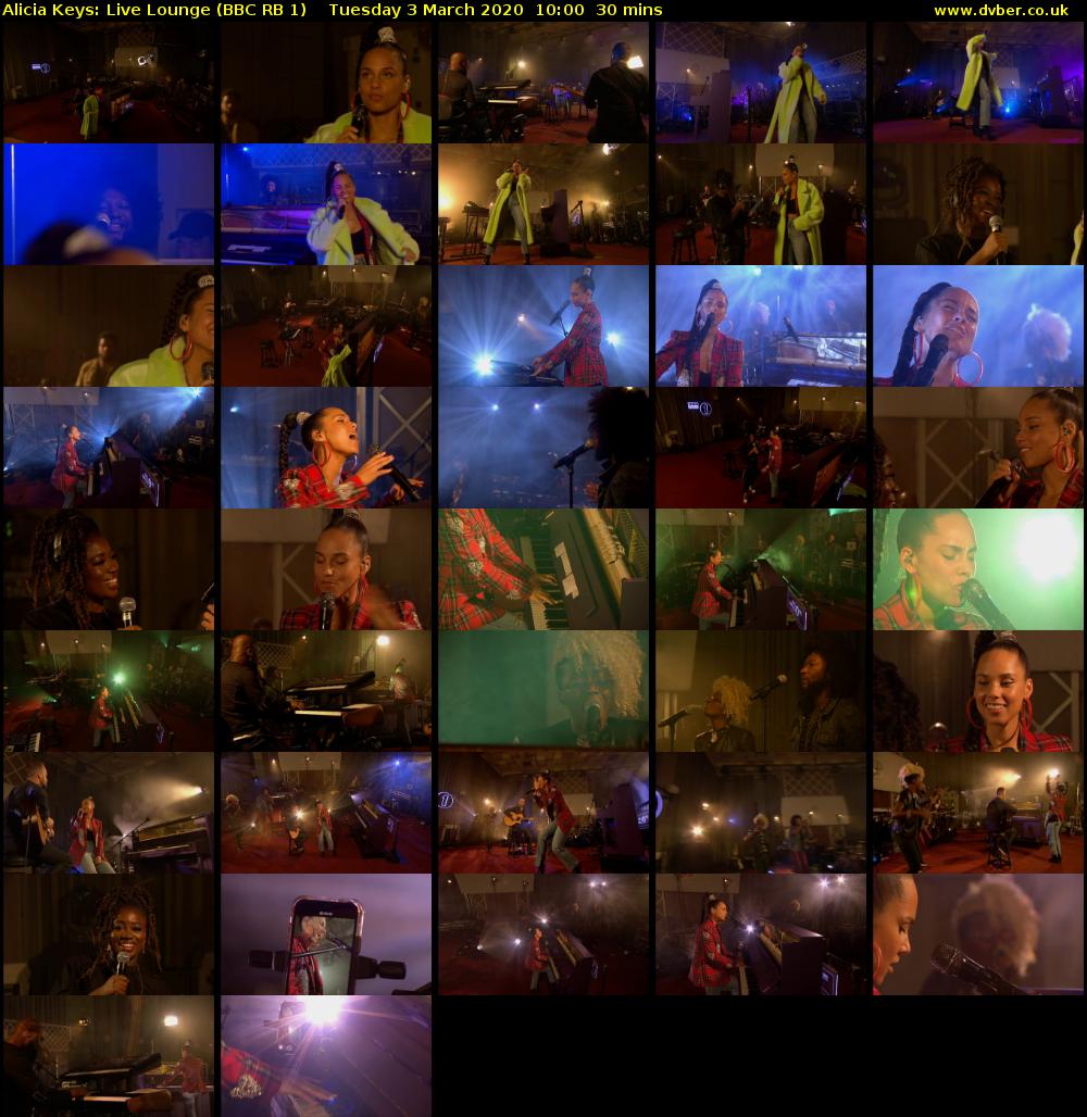 Alicia Keys: Live Lounge (BBC RB 1) Tuesday 3 March 2020 10:00 - 10:30