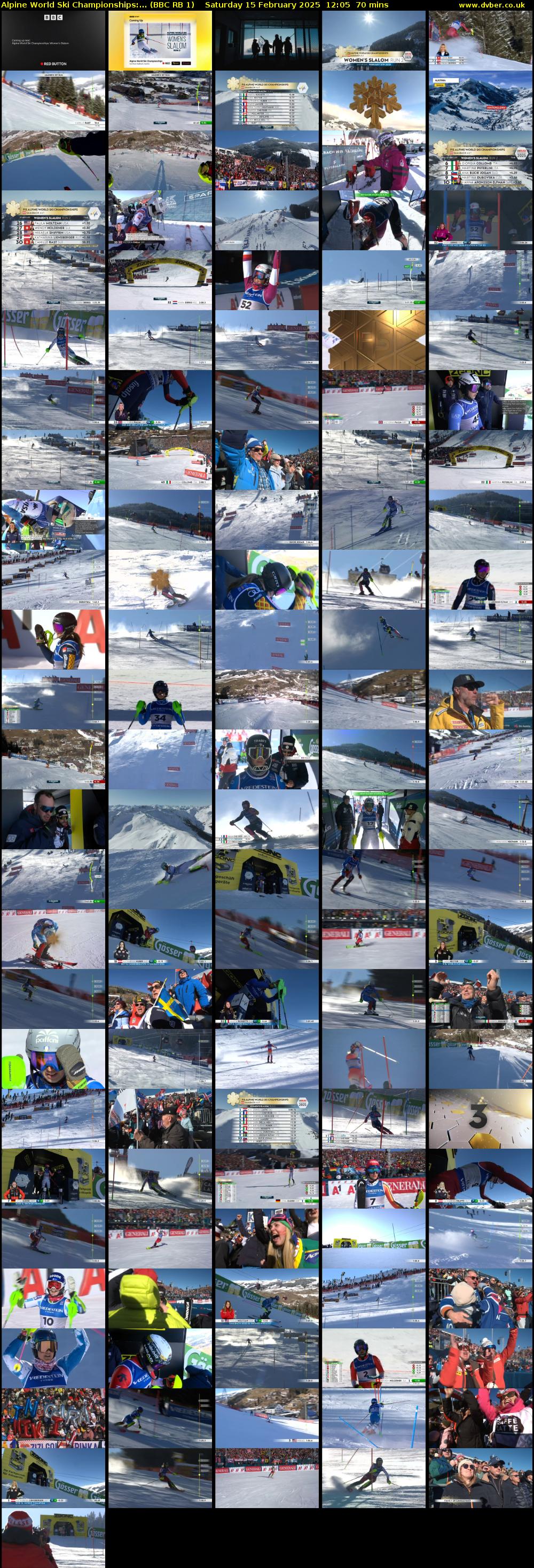 Alpine World Ski Championships:... (BBC RB 1) Saturday 15 February 2025 12:05 - 13:15