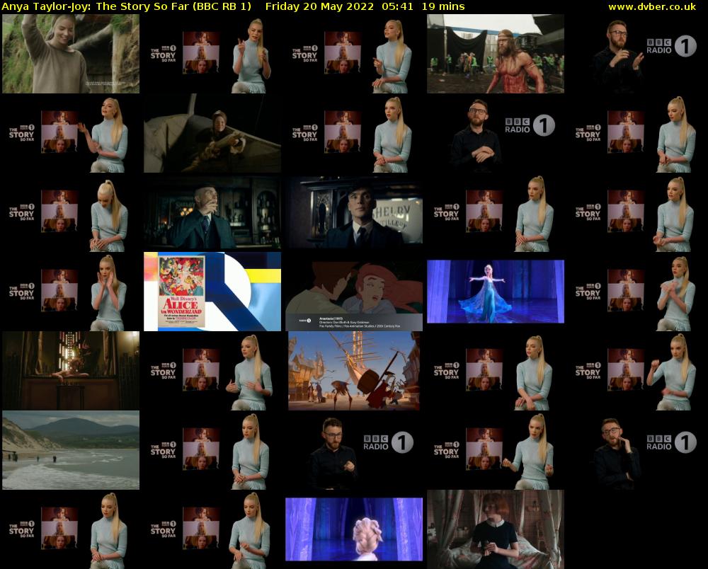 Anya Taylor-Joy: The Story So Far (BBC RB 1) Friday 20 May 2022 05:41 - 06:00