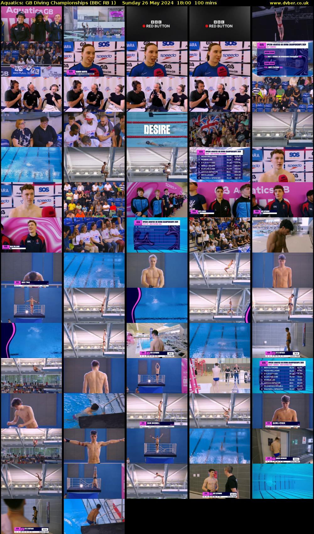 Aquatics: GB Diving Championships (BBC RB 1) Sunday 26 May 2024 18:00 - 19:40