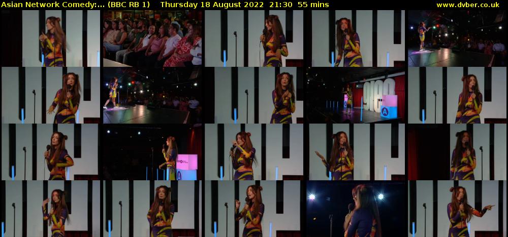 Asian Network Comedy:... (BBC RB 1) Thursday 18 August 2022 21:30 - 22:25